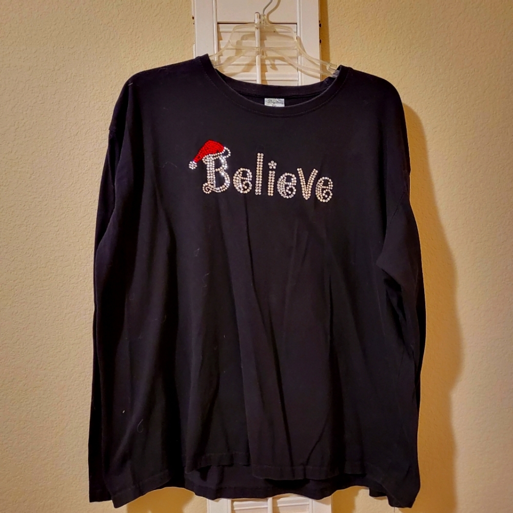 Christmas shirt with Blingy Crystals
